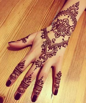 Corak henna simple