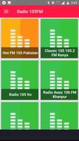 Fm 105 Pakistan Free Internet Radio App Recorder โปสเตอร์