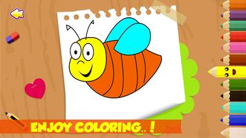 Kids Coloring Book Pages Affiche