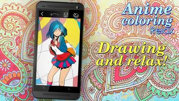 Anime coloring relax syot layar 1