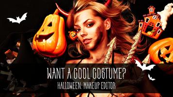 Poster Halloween: makeup editor