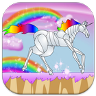 Rainbow unicorn attack icône