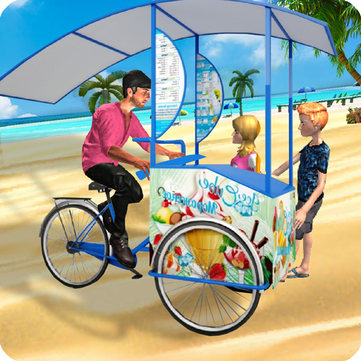 Praia entregador sorveteria: jogos de entrega
