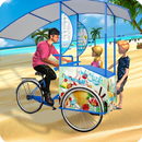 समुद्र तट आइसक्रीम दुकान डिलीवरी लड़का डिलीवरी खेल APK