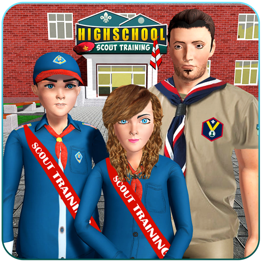 Alto colegio Girl Scout vida juegos entrenamiento