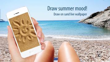 Draw on sand live wallpaper Affiche