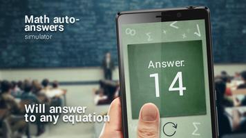 Math auto-answers simulator Plakat