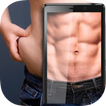 Six-pack on photo prank