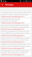 Valentine's love Messages 2017 capture d'écran 1