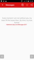 Valentine's love Messages 2017 capture d'écran 2