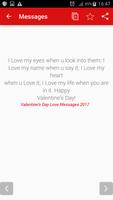 Valentine's love Messages 2017 capture d'écran 3