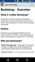 Learn Bootstrap تصوير الشاشة 1