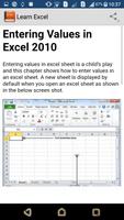 Learn Excel capture d'écran 1