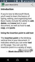 Learn MS Word 2016 FULL اسکرین شاٹ 2
