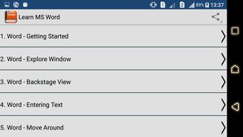 Learn MS Word 스크린샷 2