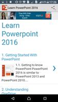 برنامه‌نما Learn PowerPoint 2016 Online عکس از صفحه