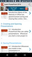 برنامه‌نما Learn PowerPoint 2016 Online عکس از صفحه