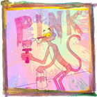 Coloring book panther in pink free icon