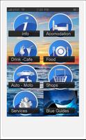 Santorini Blue Guides Affiche