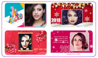 New Year Greeting Cards 2018 الملصق
