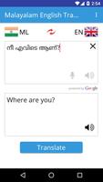 Malayalam English Translator Cartaz