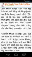 برنامه‌نما Kho Truyện Teen Phần 3 Offline عکس از صفحه