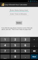 Easy Kilowatt Hour Calculator পোস্টার