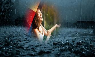 HD Rain Photo Frames Affiche