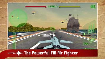 F18 Air Jet Fighter Combat War Affiche