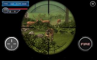 Wild Animal Sniper Hunter 3D capture d'écran 2