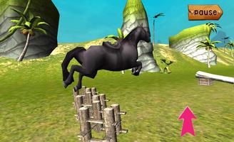 Black beauty horse jump الملصق