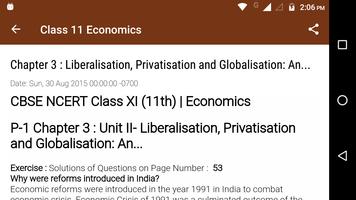 Class 11 Economics Solutions تصوير الشاشة 3