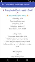 Lyrics of Backstreet Boys स्क्रीनशॉट 2
