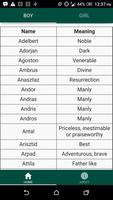 Hungarian Baby Names スクリーンショット 1