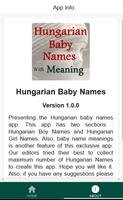 Hungarian Baby Names captura de pantalla 2