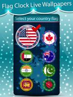 Flag Clock Live Wallpapers ảnh chụp màn hình 2