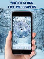 3 Schermata Winter Clock Live Wallpapers