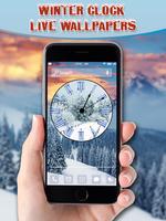 برنامه‌نما Winter Clock Live Wallpapers عکس از صفحه