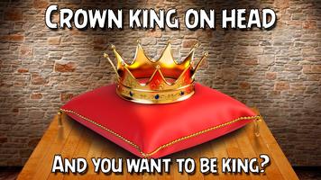 Crown king on head Affiche