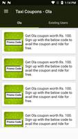 Cab coupons (Free Rides) for Ola Taxi screenshot 1