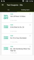 Cab coupons (Free Rides) for Ola Taxi screenshot 3