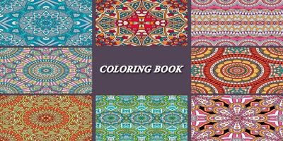 Coloring Book for Adults Pro Affiche