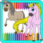 Unicorn Coloring Kids Paint أيقونة