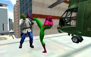 Spider Hero Survival vs Crime City Gangsters War ภาพหน้าจอ 1