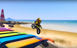 Superheroes vélo Beach Stunt Racing Mania 2018 capture d'écran 3