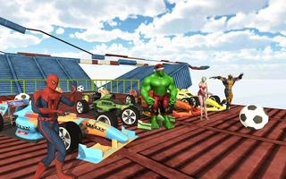 Superheroes Formula Car Racing Mania Gratis 2018 Poster