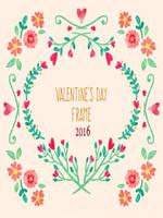 Valentine Day Photo Frames Affiche
