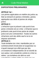 Code Pénal Malien ảnh chụp màn hình 1