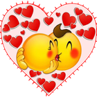 Valentine Love Emoji Stickers biểu tượng