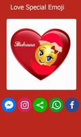 برنامه‌نما Valentine Love Emoji Stickers عکس از صفحه